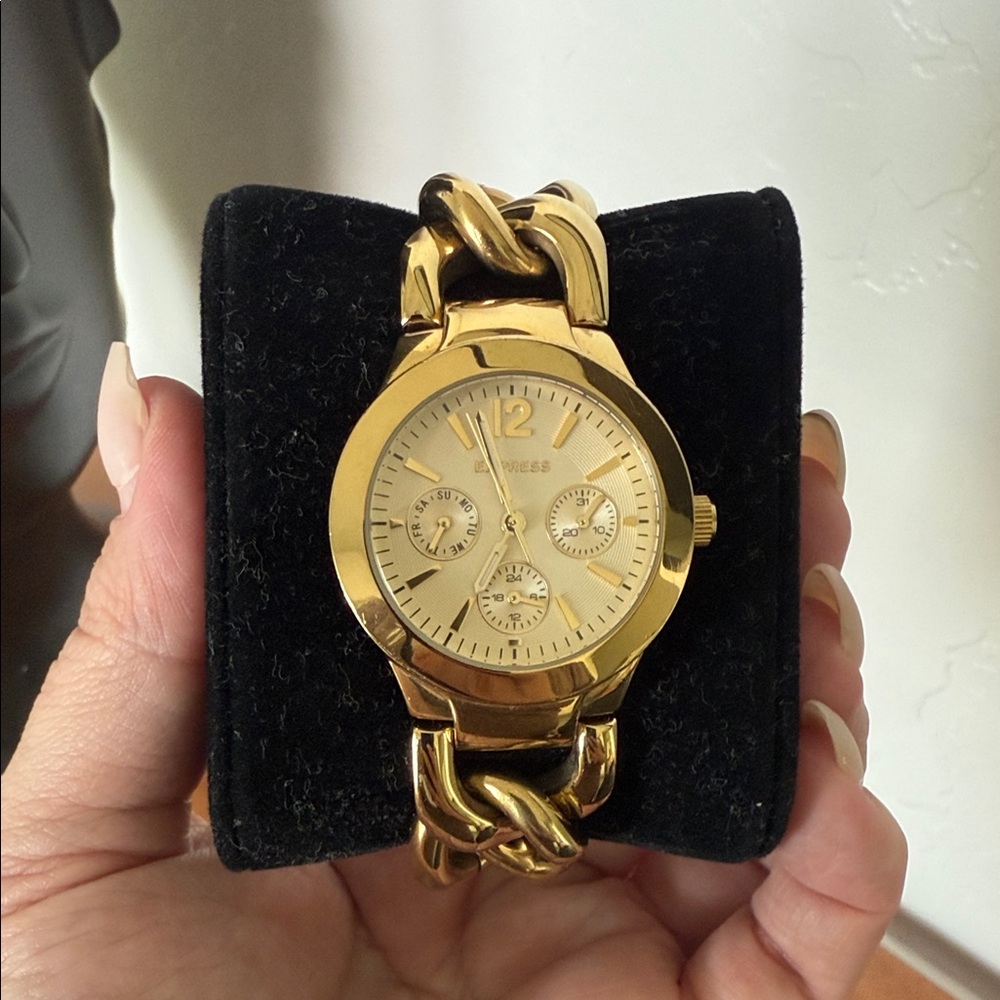 EXPRESS Women's Gold Chain-Link Watch